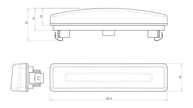 Scania Neon-Led toplicht Wit  E-keur