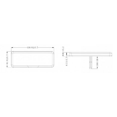 LED contourverlichting 12v/24v Oranje  SAE keur