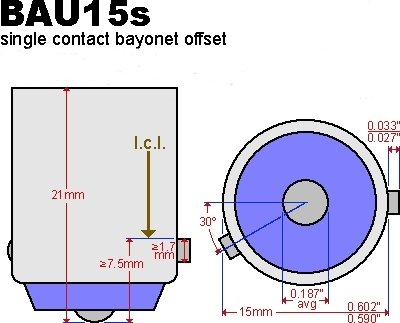 2x BAU15s CANBUS Knipperlicht Oranje 66smd 10-30v