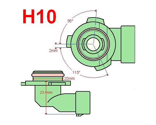 H10-9145- set mistlampen met 2835SMD 950lumen