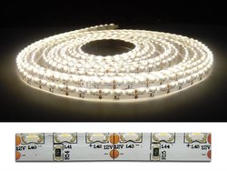 5Meter LEDstrip sideview  600x335smd -IP65 warm-wit